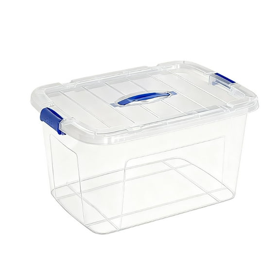 2 Pack 66 Quart Clear Plastic Storage Bins, 11.02X8.66X6.29" Stackable Organizing Totes with Latching Lid, Transparent Storage Containers, Multipurpose Storage Box for Clothes Blankets