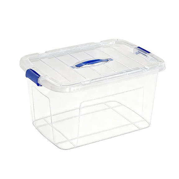 2 Pack 66 Quart Clear Plastic Storage Bins, 11.02X8.66X6.29" Stackable Organizing Totes with Latching Lid, Transparent Storage Containers, Multipurpose Storage Box for Clothes Blankets