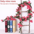 thumbnail image 1 of 2 Pack 69/45 Heads Artificial Rose Vine Flowers Garlands Decorations Garden Craft Rose Ivy Plants for Wedding Arch Arrangement, Artificial Flowers Fake Rose Vine Garland Plants Hanging Rose, 1 of 8