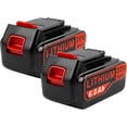 thumbnail image 1 of 2-Pack 6Ah Max 20V Lithium Battery Replacement for Black & Decker ASL/BDC/LD/LC/LP Series, Compatible with LBXR20 LBXR20B LBXR20-OPE LBXR2020 LBXR20 LB20 LBX20 - High Capacity Cordless Tool, 1 of 11