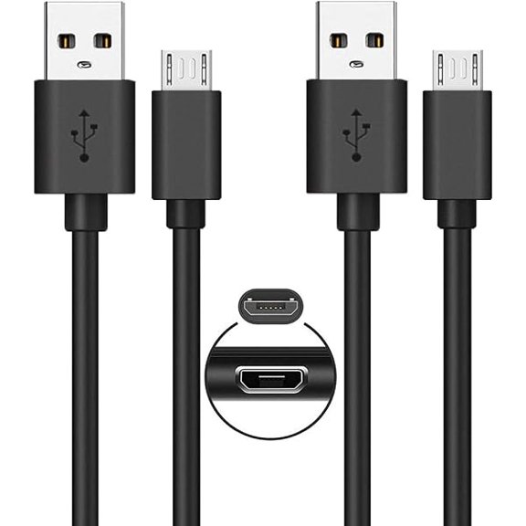 2-Pack 6FT Micro USB Power Cable for Amazon Fire TV Stick,for Roku Streaming Stick,Express Plus,Premier Plus,Voice Remote Pro,Chromecast Charging Charger for Kindle Fire 10 Tablet Firestick Cord Long