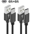 thumbnail image 1 of [2 Pack] 6FT Type C Cable  , XUDUO USB C Cable Nylon Braided Type C Charger Fast Charging Cord for Samsung Galaxy S10 S10+ / Note 8, 1 of 8