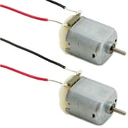 2 Pack 6V DC Motor with Wire Leads, 9000 RPM, 1 x 0.8 x 0.6