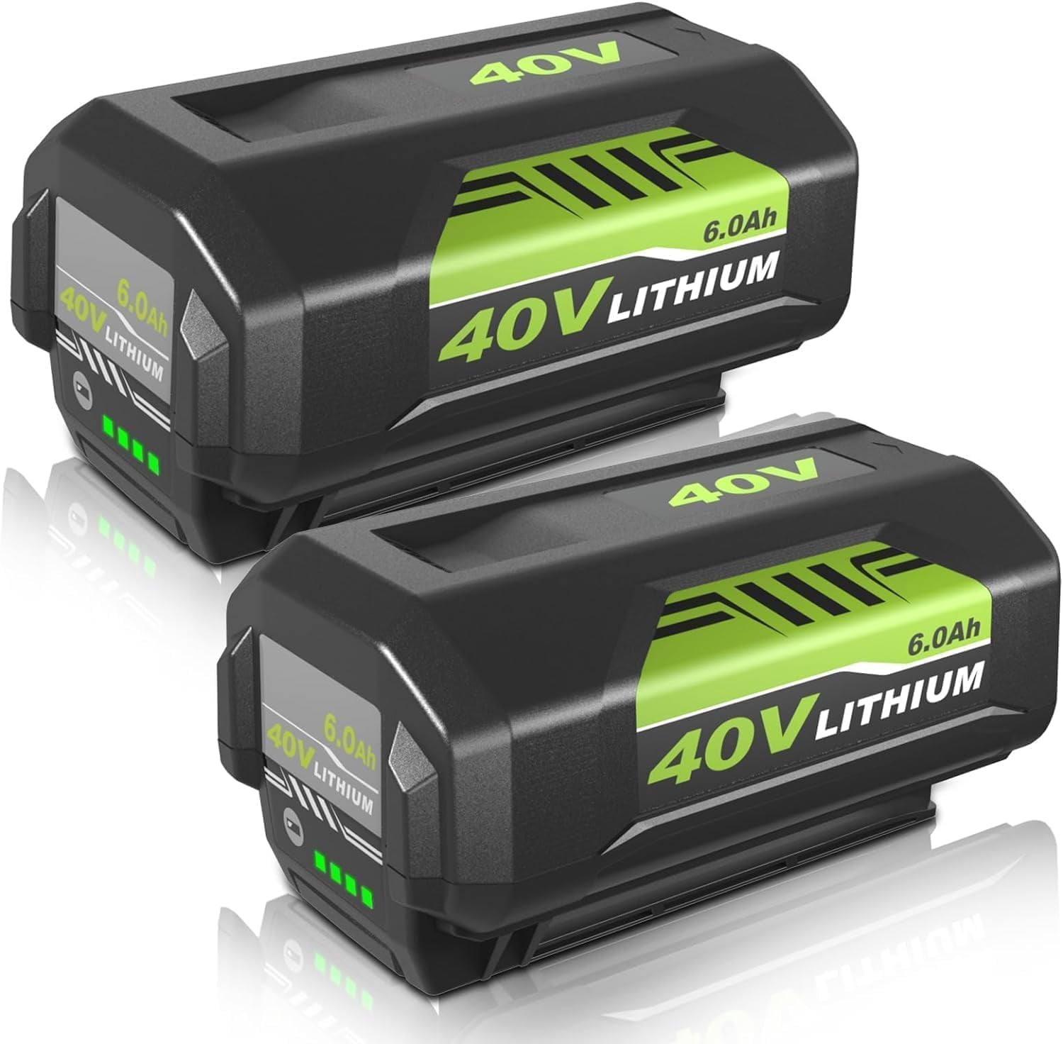 2Pack 6ah 40 Volt OP40601 Battery Replacement for Ryobi 40V Battery OP40401 OP40404 Compatible with Ryobi 40V Lithium Battery OP40602 OP4060A