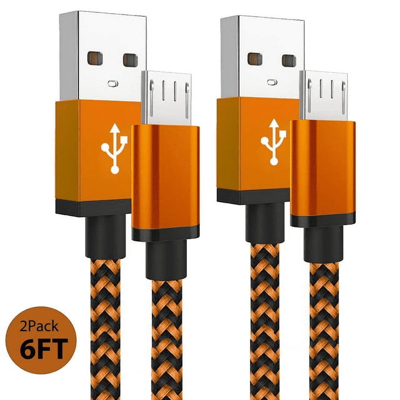 2 Pack 6ft Micro USB Cable XUDUO Micro Charger Cables Fast