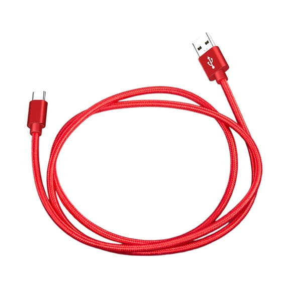 [2 Pack 6ft] USB Type C Charging Cable by Etguuds Fast Charging and Data Sync Nylon Braided Durable Compatible with Android Phones Red in Color 2A Current