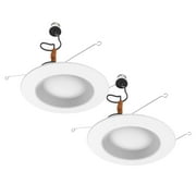 2-Pack - 6in. LED Color Tunable Disc Downlight - 10W - 1000 Lumens - 2700K/3000K/4000K/5000K/6000K - Dimmable - Flush Mount