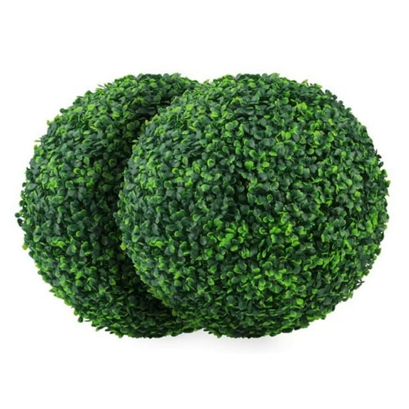2 Pack 7-inch Artificial Boxwood Ball, Artificial Topiary Ball for Outdoors, Garden Spheres Decorative for The Front Door, Porch, Backyard, Patio and Wedding