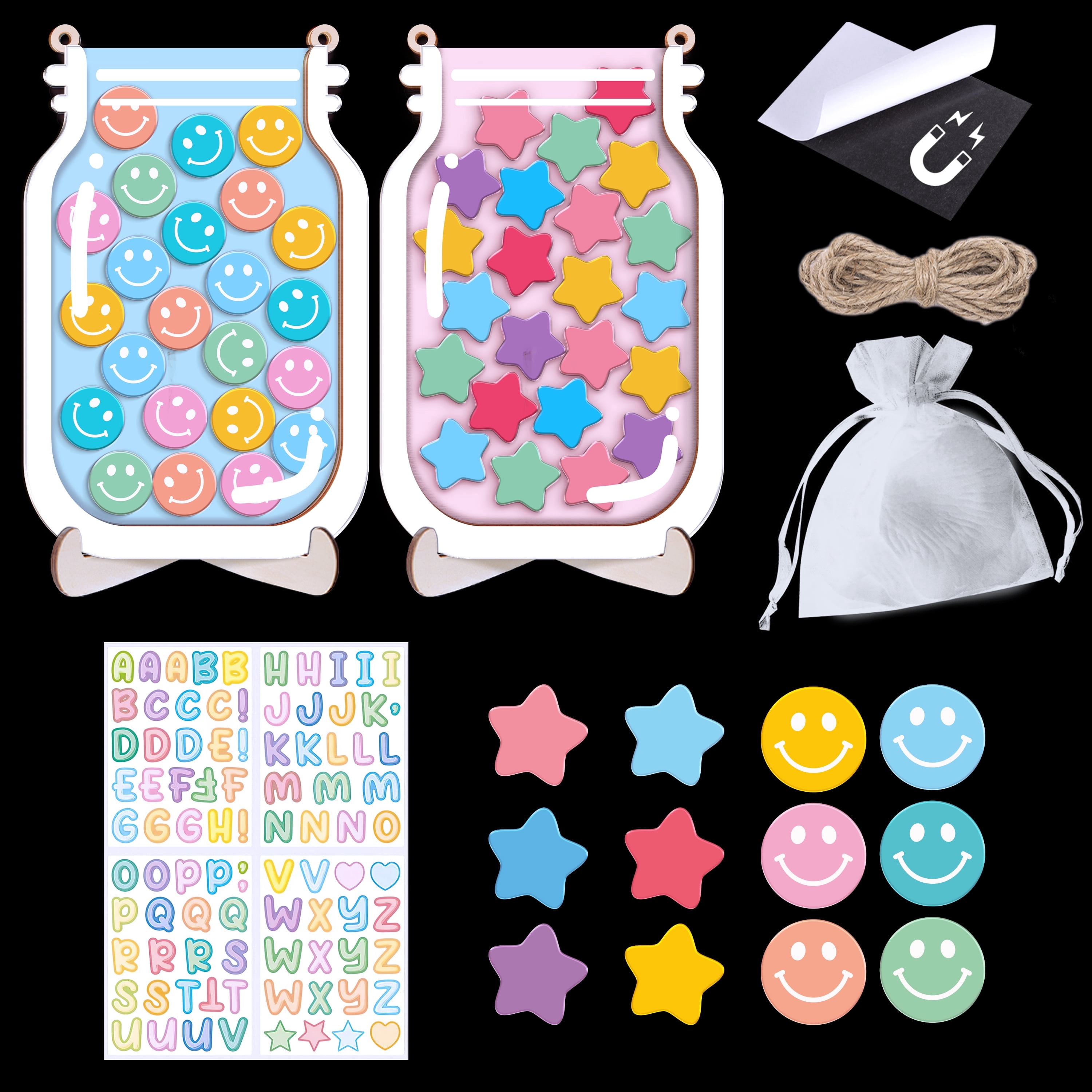 2 Pack 70 Tokens Reward Jar Magnetic for Kids Potty Training Toddlers ...