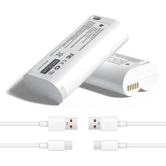 2 Pack 7000mAh Rechargeable Battery Pack for WYZE Duo Cam/WYZE Cam Pro Doorbell ,3.7V Replacement for WYZE Outdoor/Indoor doorbell Security Camera 【Include 2 Type-C Cables】