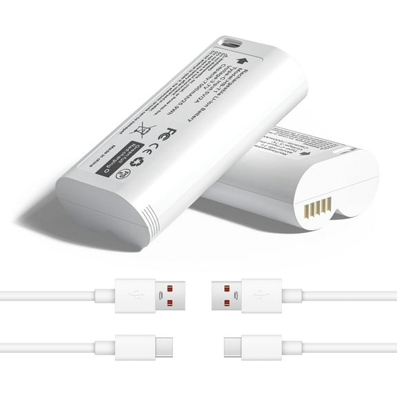 2 Pack 7000mAh Rechargeable Battery Pack for WYZE Duo Cam/WYZE Cam Pro Doorbell ，3.7V Replacement for WYZE Outdoor/Indoor doorbell Security Camera 【Include 2 Type-C Cables】