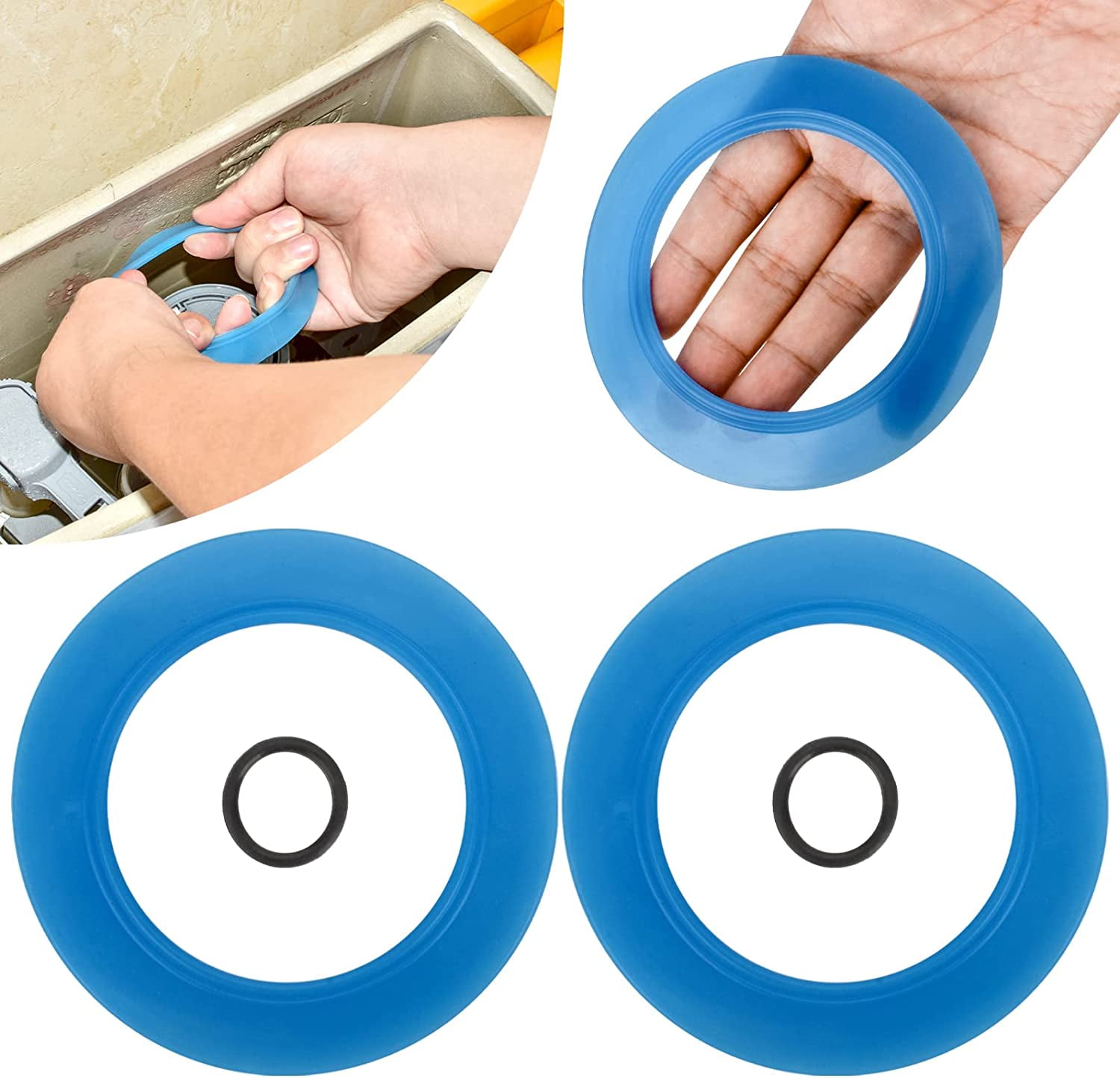 2 Pack 7301111-0070A Flush Valve Seal Kit for American Standard Toilet Valve Seal for Champion 4 Tank and Eljer Toilets Flush Valve Gasket