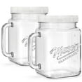 thumbnail image 1 of Syntic 2 Pack Large Mason Jars, 74 oz Wide Mouth Glass Jar with Lid for Fridge, Glass Canisters DIY Favor Decor, Food Container for Sugar, Cookie, Flour, Pickle, 1 of 7