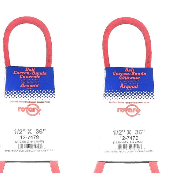 (2 Pack) 7479 Rotary Belt (1/2" X 36") Compatible With WOODS 381914