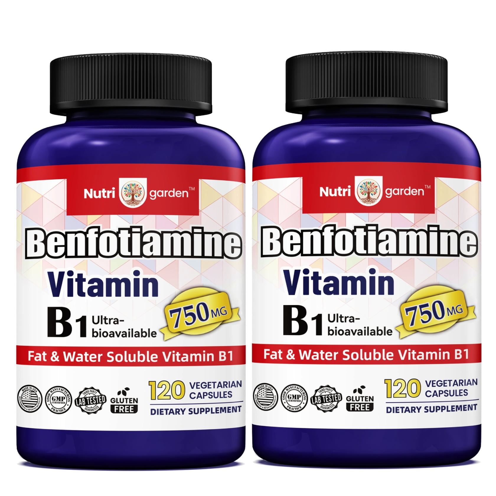 2 Pack 750mg Vitamin B1 (Thiamine) High Potency Thiamine Vitamin B1