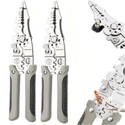 2 Pack 8.5 Inch Stainless Steel Multi-Function Electrician Pliers, Wire Stripper Cutter Crimper, Practical Father s Day Gift, Local Warehouse