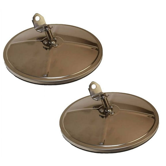 2 Pack 8.5" Stainless Steel Convex HotSpot Mirror, Mount 5/16'' Female Adjustable Ball Stud and Bolt. L Bracket Included For Easy Replacement 97803, Freightliner TL 97803