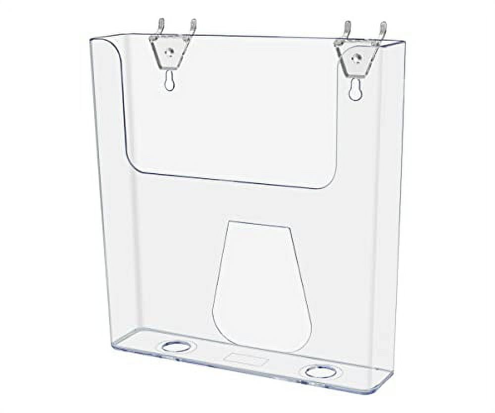 2 Pack 8.5" Wide Magazine Holder for Pegboard Large Brochure Display