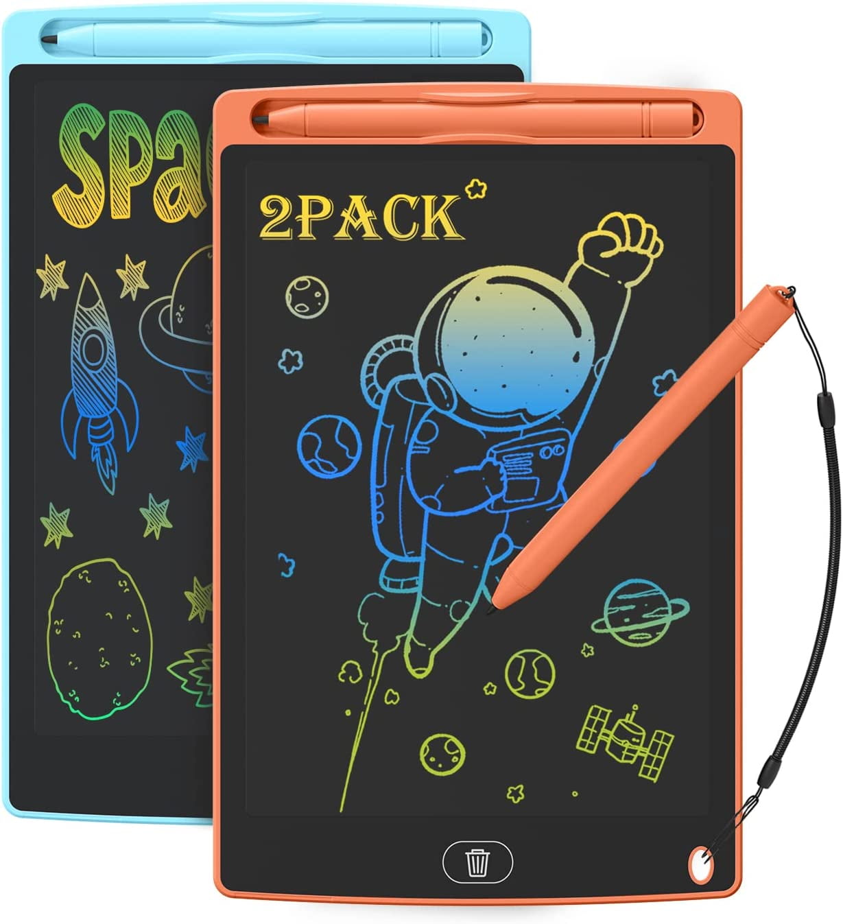 RaceGT 2 Pack LCD Writing Tablet Doodle Board Tablet with Colorful Screen  Magic Board Drawing Board for Kids Gift for Boys Girls and Toy for 3 4 5 6  7