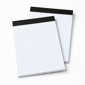 2 Pack 8.5 x 11.75 4x4 Quad Grid Graph Paper, 60 Total Sheets