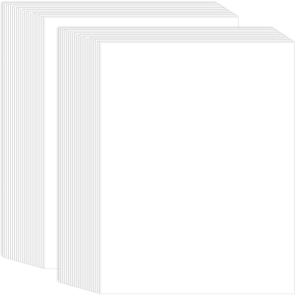 (2-Pack) 8.5" x 11" White Cardstock Paper, 80lb Thick Cover Stock Paper, 100 Sheets Heavyweight Legal Cardstock Printer Paper for Business Cards, Arts and Crafts, Office Printing, Posters