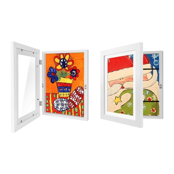 2 Pack 8.5"x11" Kids Art Frames Front-Opening Changeable Magnetic Artwork Frame