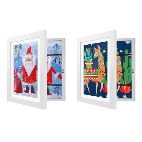 2 Pack 8.5"x11" Kids Art Frames Front Opening Kids Artwork Frames Changeable, 3D Picture