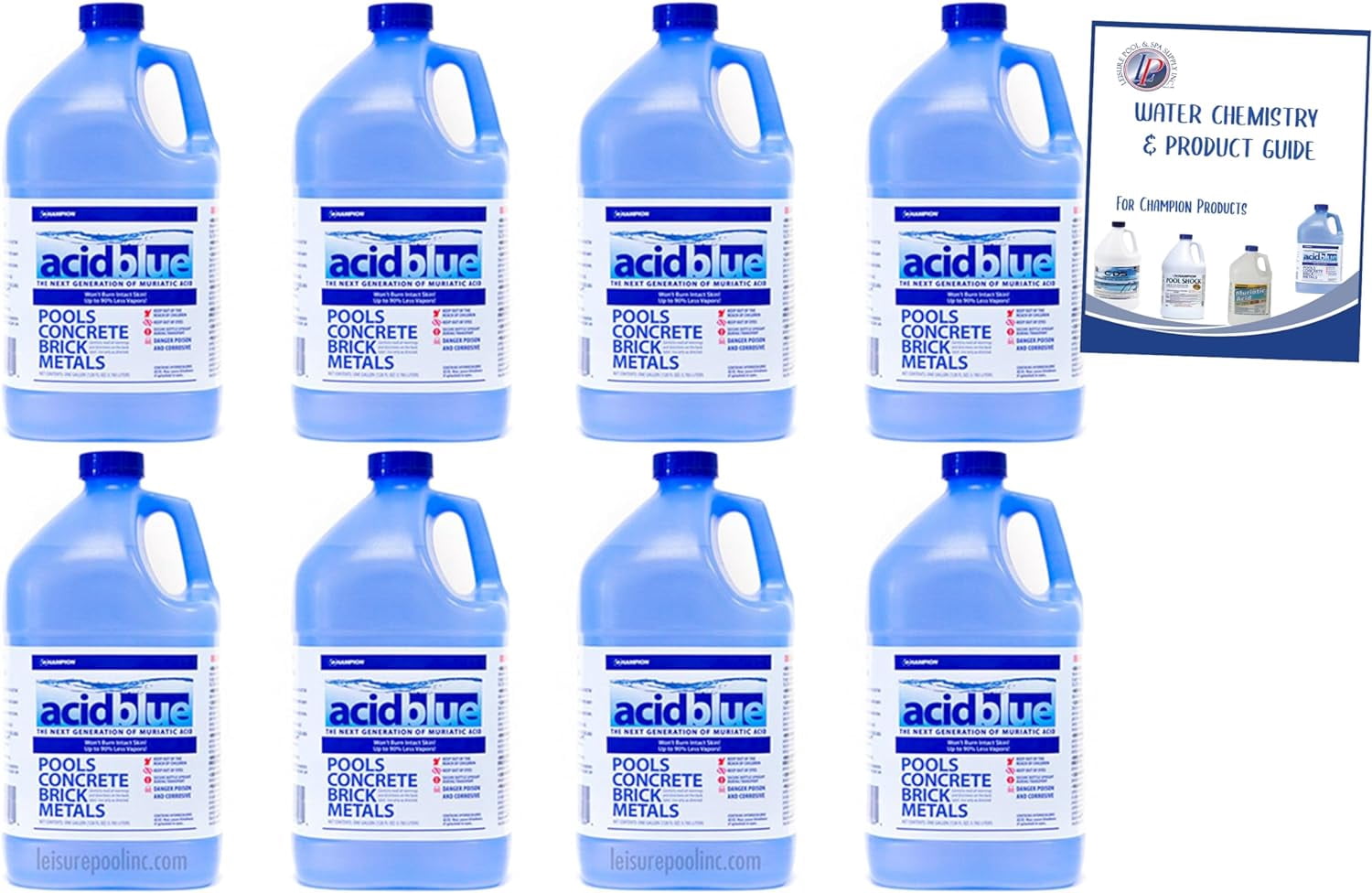 Pool Acid Blue 2 Pack | 8 Gallons - Acid Blue | Buffered, Low-Fume Muriatic Acid ...
