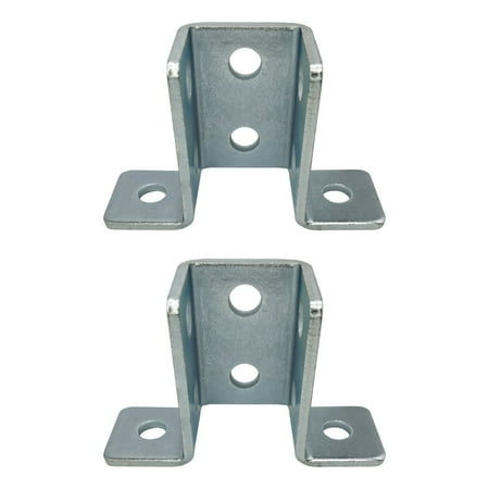 2 Pack - 8 Hole, Wing Shaped 90 Degree Connector Bracket for All 1-5/8" Strut Channel, 3 Way Cross Section - Heavy Duty, Electro-Galvanized (2)