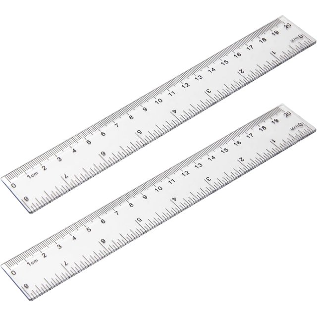 8 Inch Ruler Walmart 2 Pack 8 Inch Clear Plastic Ruler Straight Shatterproof Ruler Clear ...