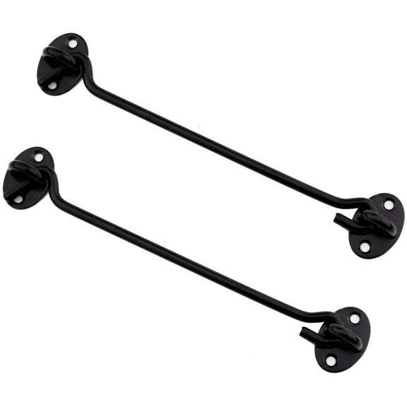 2 Pack 8 Inch Heavy Duty Stainless Steel Barn Door Latch Cabin Eye Hook Lock With Screws