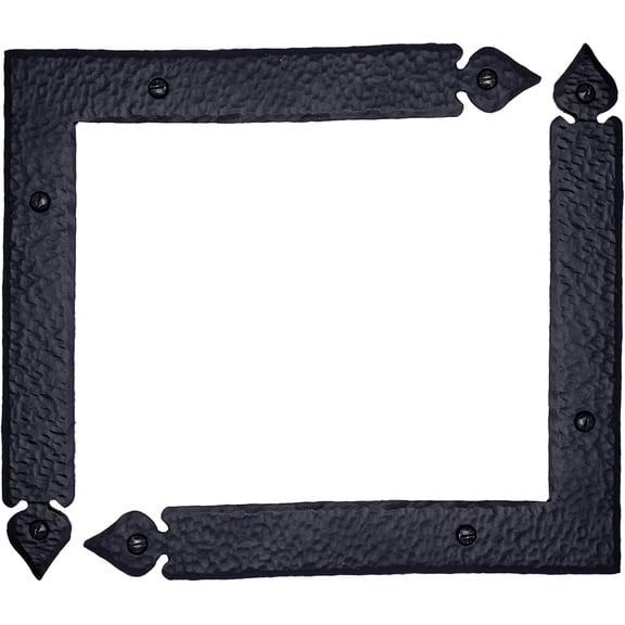 2 Pack 8" Metal L Bracket for Furniture - Black - Handmade Decorative Steel Brackets - Rustic Metal Corner Brackets for Front Doors, Gates, Garages, Tables & Cabinets - The Durango Series