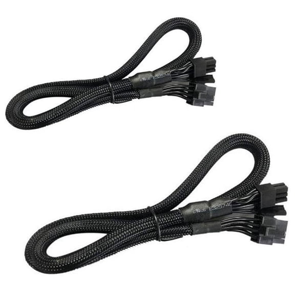 2 Pack 8 PIN TO 8 Pin (6+2) PCIE VGA Supply Cable Flex for Supernova 650 750 850 1000 1600 2000 G2 G3 P2 T2 GS