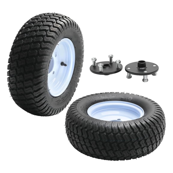 2 Pack 8 inch 16x6.5-8 16x6.50-8 Tire & Wheel Assembly 4x4" with 23T Rear Axle Hub 4-Ply Tubeless for Golf Cart Go Kart Riding Lawn Mower ATV Sightseeing Vehicle Garden Tractor Trailer