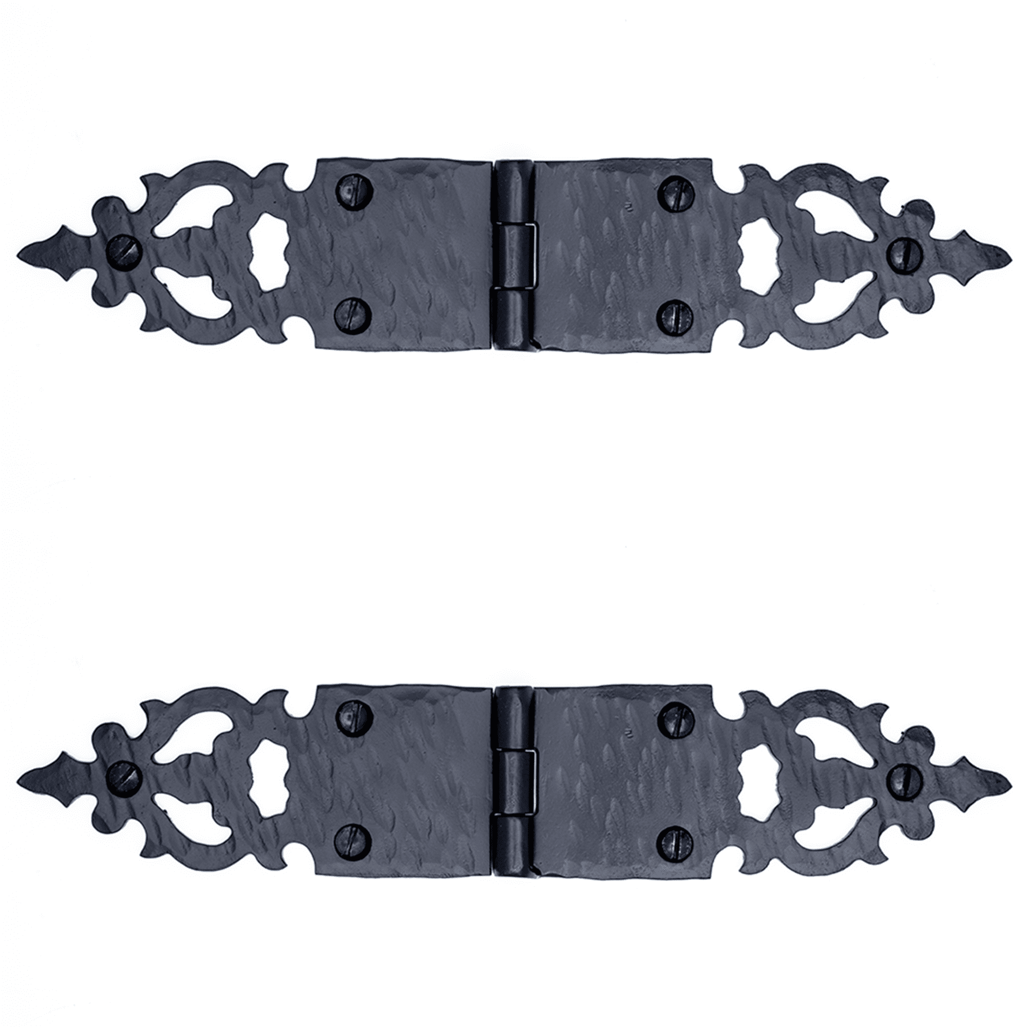 2 Pack 8 inch Decorative Hinges Black Wrought Iron Hinges Decorative