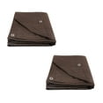 Free Shipping! (2 Pack) 8' x 10' Dark Brown Canvas Tarp 12oz Water