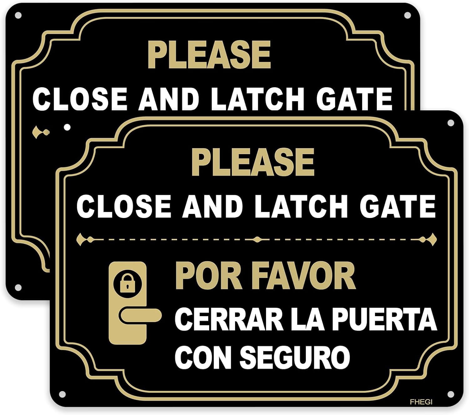 Latching Signs 2 Pack 8