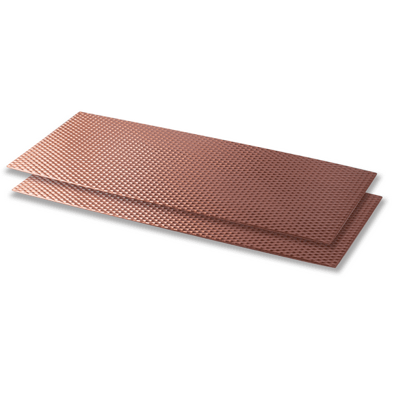 2 Pack - 8 x 20 Inch Metal, Heat Resistant Countertop Protector Mat - Copper Color