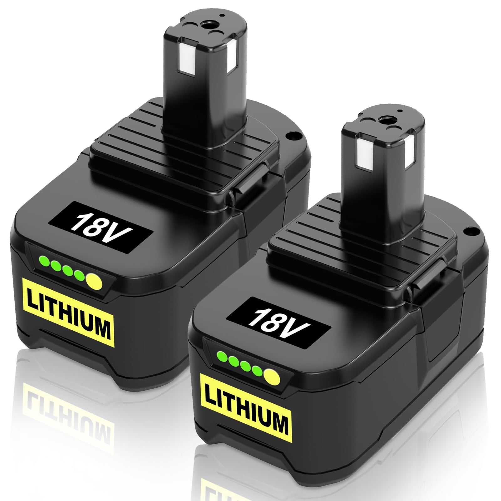 2 Pack 8000mAh 18V Replacement Battery for Ryobi 18V Battery Compatible with Ryobi Battery Fits for Ryobi Battery 18V Safe and Long-Lasting P102 P103 P104 P105 P107 P108 P109 P190 P122