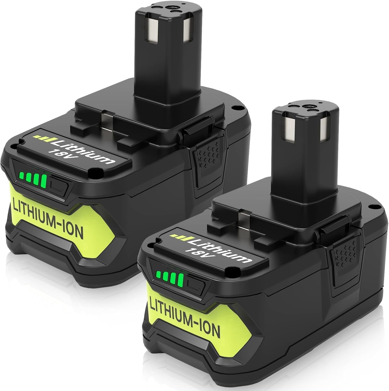 2 Pack 8000mAh High Capacity P108 Replacement for Ryobi 18V Battery Lithium ion P102 P103 P104 P105 P107 P108 P109 P122