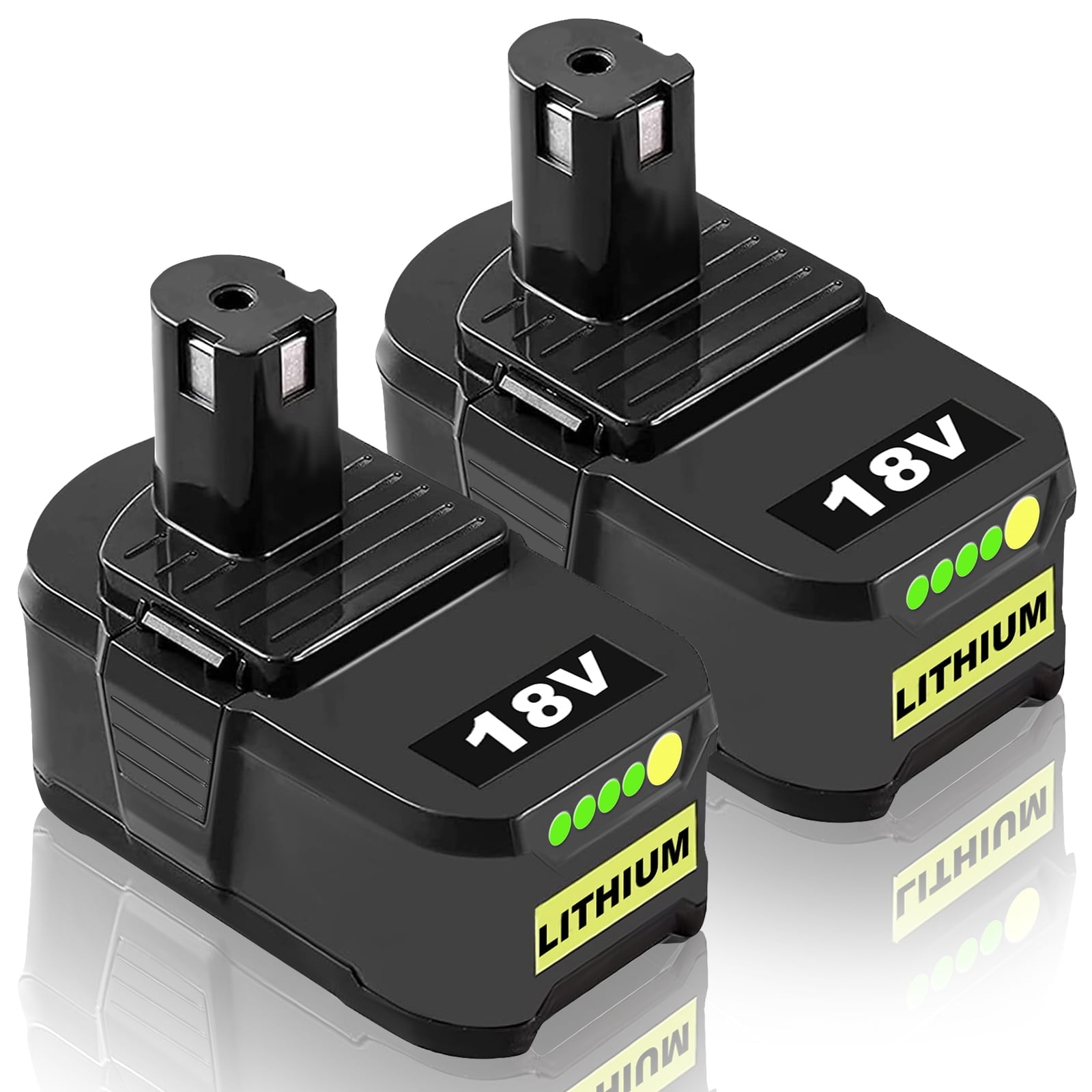 2 Pack 8000mAh Replacement for Ryobi 18V Battery Compatible with Ryobi Battery Fits for Ryobi Battery 18V Reliability&Outdoor Equipment P102 P103 P104 P105 P107 P108 P109 P190 P122