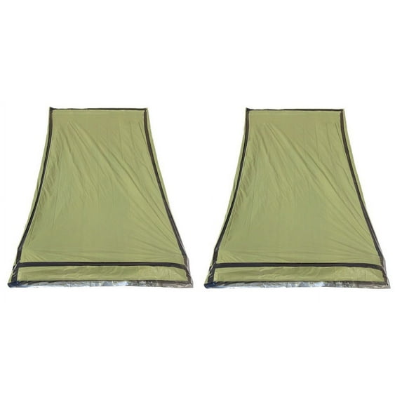 2 Pack - 84"x36" Reusable Bivy Sleeping Bags Army Green Lightweight