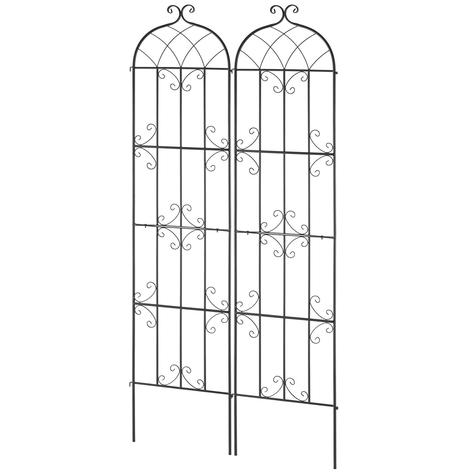 2-Pack 87x20 Inch Metal Garden Trellis for Climbing Plants, Outdoor Rust-Proof Plant Support Trellis for Vine Vegetables, Flowers