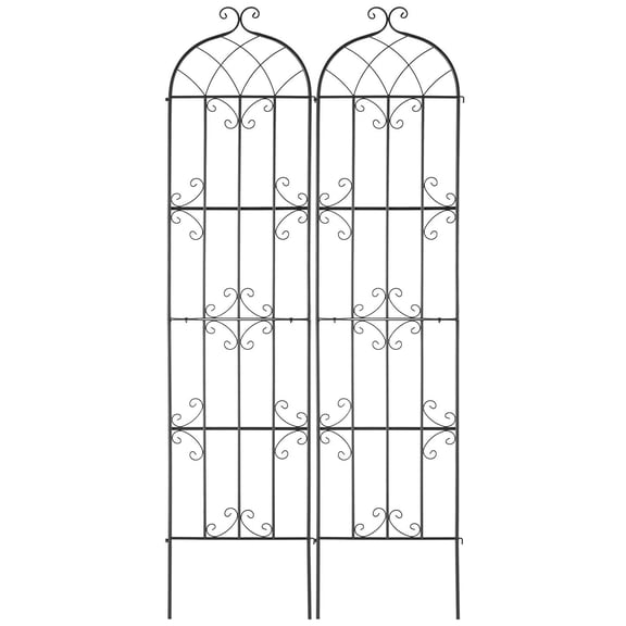 2-Pack 87x20 Inch Metal Garden Trellis for Climbing Plants, Rustproof Outdoor Plant Support Trellis for Vegetables, Flowers, Vines - Easy Assembly