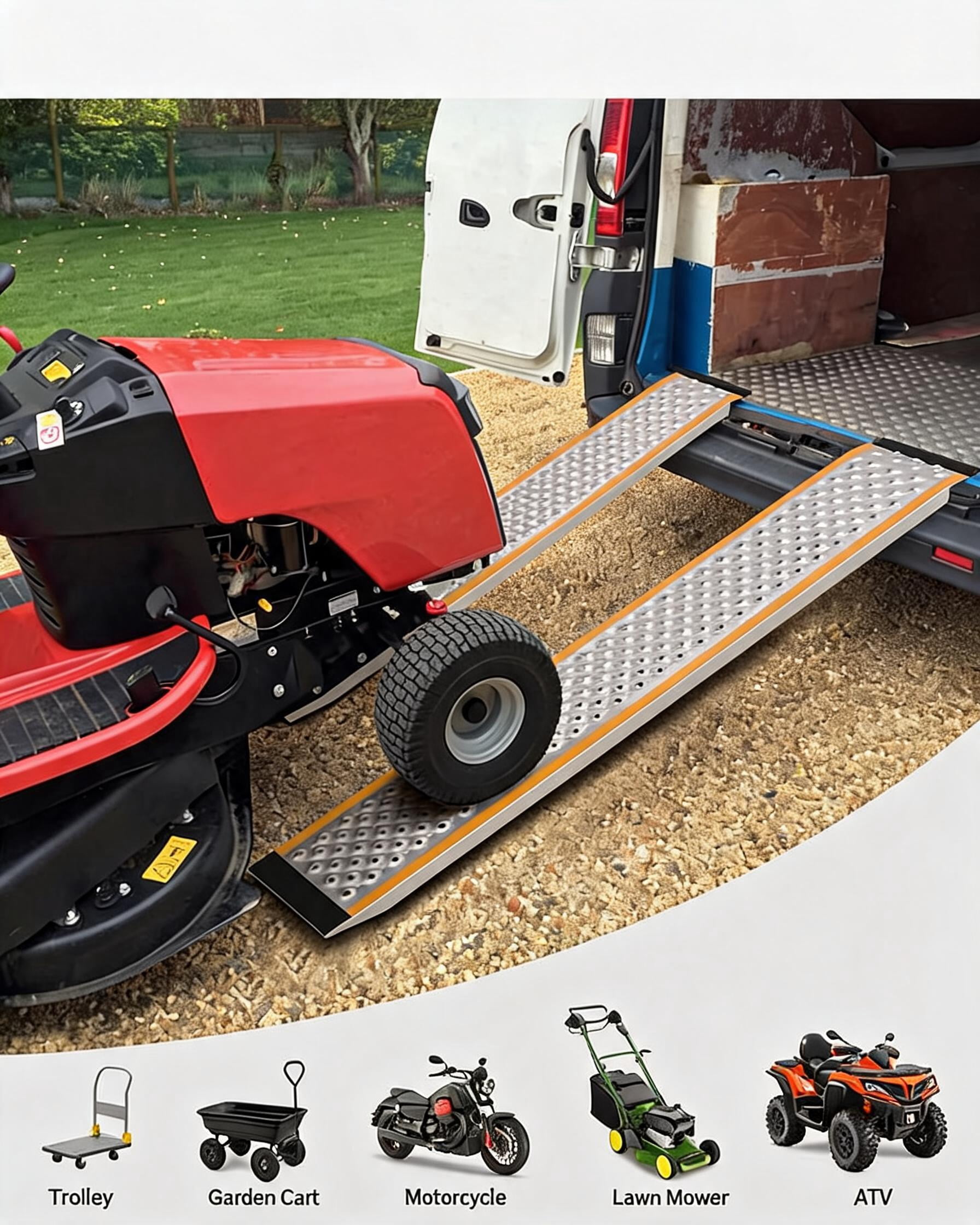 2-Pack 880 lbs Capacity Aluminum Loading Ramps - Walmart.com
