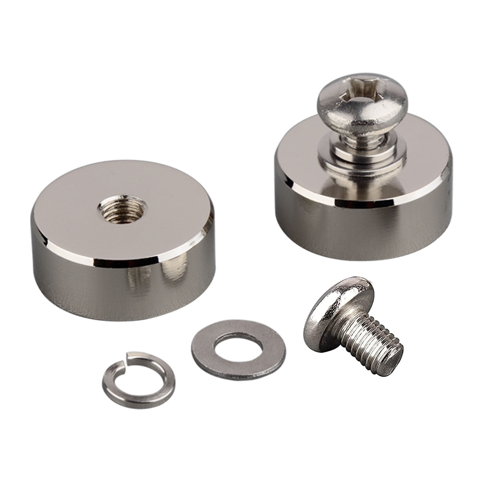 MUTUACTOR 88lb 4Pack Strong Neodymium Round Magnet with M8 Female Thread, Super-Thick Powerful Magnetic Removable Mounting for Lighting,Tools, Equipment with Bolt