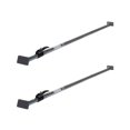 thumbnail image 1 of 2 Pack 89-3/4" to 104-1/2" Long Steel Telescoping Ratcheting Load Lock Bar with 2"-4" Pads for Cargo Tie-Down in Enclosed Trucks, Pickup Truck Bed, SUV, Minivan, and Small Trailers, 1 of 9