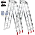thumbnail image 1 of 2 Pack 89 In Aluminum Motorcycle Ramp 750 lbs Capacity Lightweight Folding Dirt Bike Loading Ramps for Pickup Truck ATV/UTV, 1 of 6