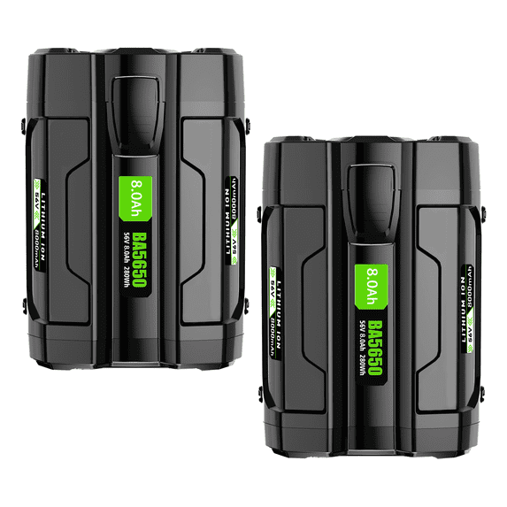 2 Pack 8Ah Replacement for EGO 56V MAX Battery Compatible with EGO 56 Volt Battery Fits for EGO Battery BA2800 BA4200T BA4200 BA1400 Overcharge Protection