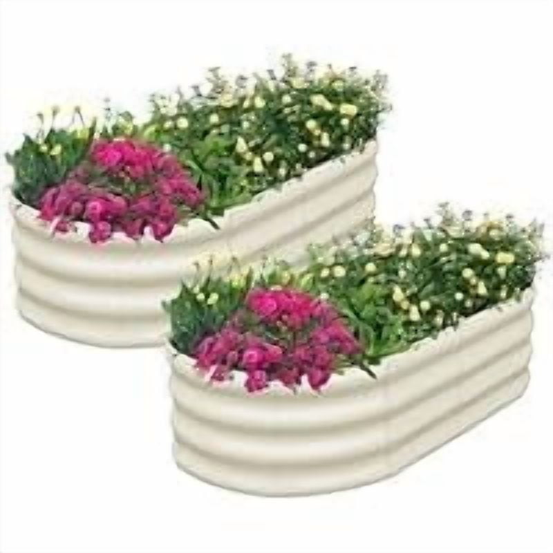 2 Pack 8x2x2 ft Galvanized Raised Garden Beds - Rust-Resistant Easy Assembly Planter Boxes for Outdoor Vegetables, Flowers & Herbs